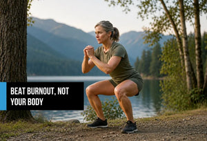 A woman exercising outdoors to show how paraxanthine supports the nervous system and prevents burnout.