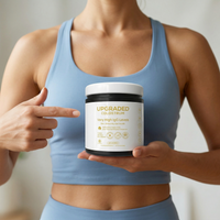 Upgraded Formulas® upgraded colostrum supplement bottle with a natural lifestyle background, emphasizing health and wellness.