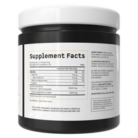 Upgraded Formulas® upgraded colostrum supplement bottle showing supplement facts label and dosage information.