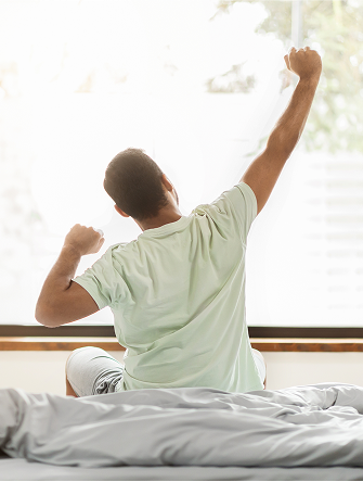 Waking up feeling truly refreshed.